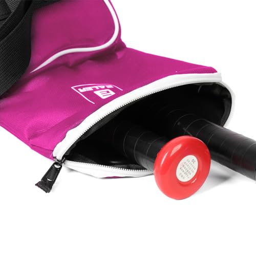 EALER Baseball Bat Tote Bag & T-ball, Softball Equipment Bag - Gear for Kids, Youth, and Adults Holds Bat, Helmet, Glove, Cleats, Shoes and More - color: Rose Red