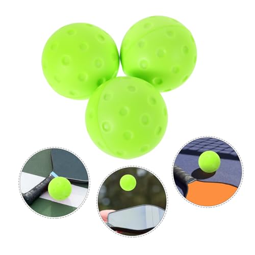 Mikinona Silent Noise-reducing Pickleball Balls Soft PU Foaming Practice for Indoor Outdoor Quiet Training with Consistent Bounce and Reusable Design