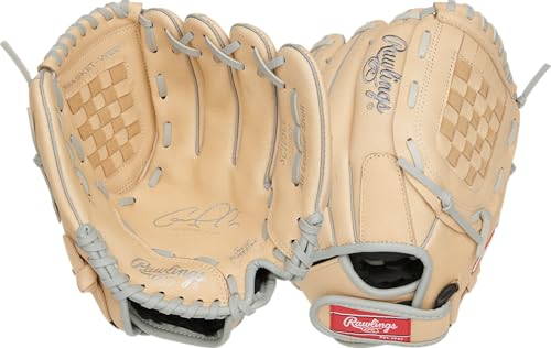 Rawlings | Sure Catch Baseball & Softball Glove | T-Ball, Youth & Adult Rec Models | Multiple Sizes & Styles - color: Carlos Correa Model, size: 10.5" | Ages 6-8