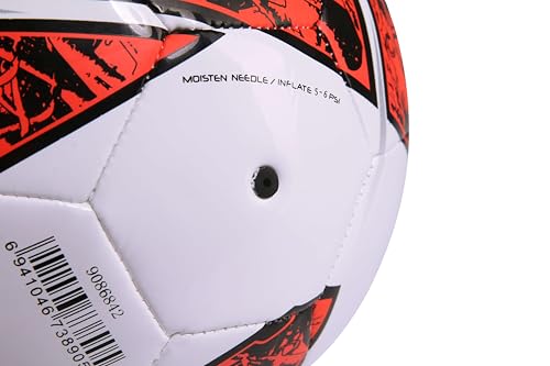 KELME Futsal Soccer Ball - Indoor Sala Ball Pelota de Futbol (White/Orange, 4)
