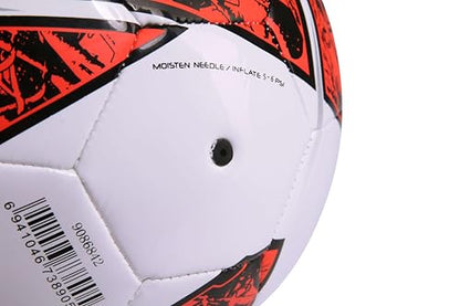 KELME Futsal Soccer Ball - Indoor Sala Ball Pelota de Futbol (White/Orange, 4)