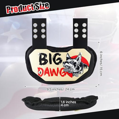 Civaner Football Back Plate Sport Lower Back Pads for Football Players Rear Protector for Youth - style: Big Dawg Style