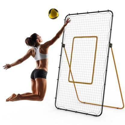 GAOMON32FT Volleyball Practice Net Kit - color: Black&Yellow, size: 7 feet by 4 feet