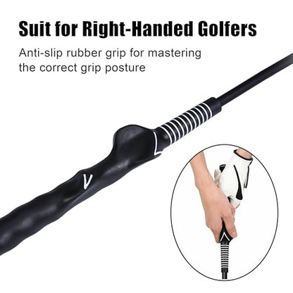 PGM Golf Swing Trainer Aid -2.0 Golf Swing Training Aid Golf Practice Warm-Up Stick for Strength Flexibility and Tempo Training -Suit for Practice Chipping Hitting Golf Accessories