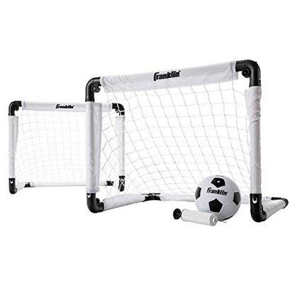 Franklin Sports Kids Mini Soccer Goal Set - Backyard/Indoor Mini Net and Ball with Pump - 22" x 17"