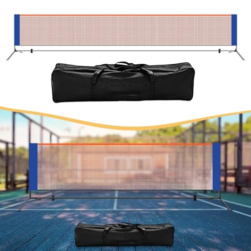Pickleball Net Easy Install Portable Net System with Storage Bag Stable Steel Tube Lightweight PP Material Suitable for Parties Driveways Home Court - size: 6.1m