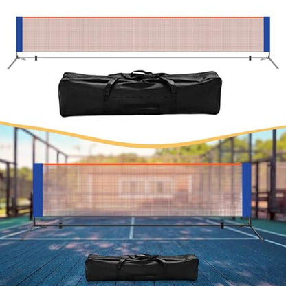 Pickleball Net Easy Install Portable Net System with Storage Bag Stable Steel Tube Lightweight PP Material Suitable for Parties Driveways Home Court - size: 6.1m