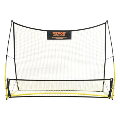 VEVOR Soccer Trainer，Portable Soccer Rebounder Net, Iron Soccer Practice Equipment, Sports Football Rebounder Wall with Portable Bag, Perfect for Team Solo Training, Passing, Volley