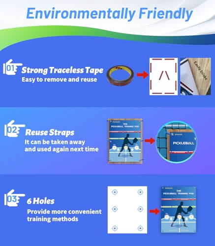 Pickleball Training Aids Dink Pad, Practice Pickleball Skill for Indoor and Outdoor Training Court