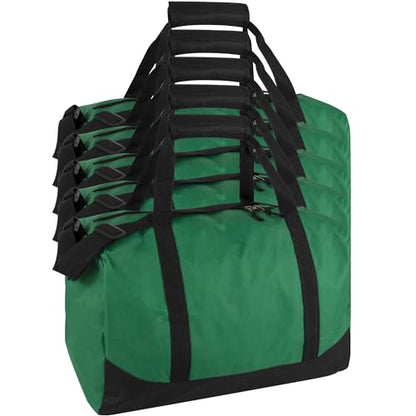 24 Pack Bulk Duffle Bags Wholesale by the Case for Homeless, Sports Teams, and Duffle Bags for Foster Kids (All Green Pack) - color: All Green Pack