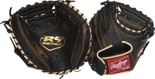 Rawlings | Infield/Catcher Training Gloves | Baseball/Softball | Multiple Styles - color: Black/Gold - 1-Piece Closed Web, size: 27" | Catcher's Trainer