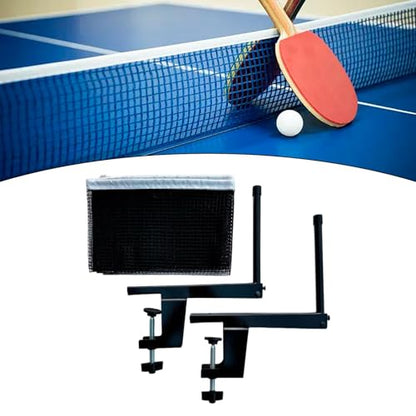 Pingpong Net with Clamps Screw on Brackets Non Slip Table Tennis Net Clip Post Set for Competition Training Practicing Home