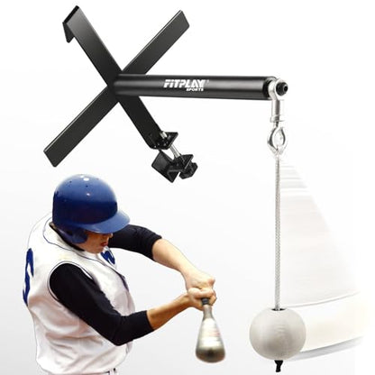 Auto-Reset Baseball Swing Trainer - Portable Hitting Trainer with Tethered Ball for Fence Mounting | Perfect for Baseball & Softball Hitting,Swing,Batting Practice Equipment For Beginners & Pro