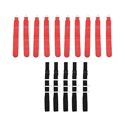 Adjustable Flag Football Set 5 PCS PP Adjustable Flag Football Belts for Youth and Adults Training Equipment - color: Red