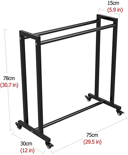 Floor Tennis Racket Storage Cart with Wheels, Badminton Racquet Organizer Holder for Kindergarten School Home Gym, Black Ball Rack for Basketball Football
