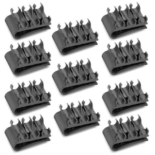 Lock-Tight Golf Hat Brim Tee Clip Holder - Multi-Tee Storage Clip for Visor | Lightweight & Convenient Golf Essential - color: Black, size: 10 Pack