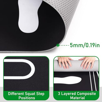 TOBWOLF Baseball Batting Mat, Softball & Baseball Hitting Mat with Home Plate for Batter, Anti-Slip Batting Cage Mat W/Batting Stance Alignment Guide for Swing Pitching Training - color: 25 x 38.6in Baseball Hitting Mat
