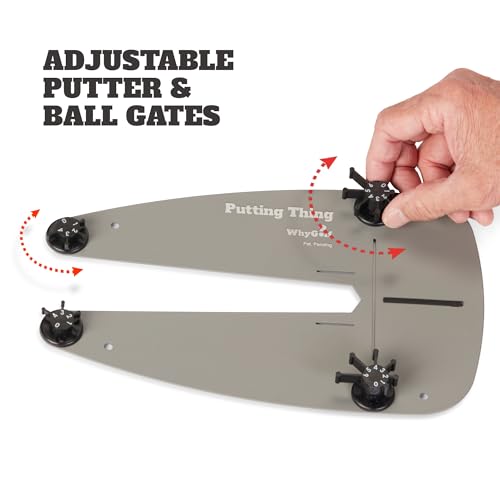WHYGOLF Putting System & Putting Thing – Golf Training Aid for Stroke, Accuracy & Green Reading – Adjustable Putting Gates for Home & Green Practice – Putter Teaching Tool for Better Control - style: Putting Thing