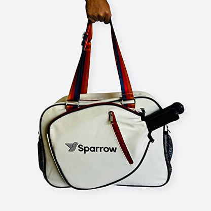 Pickleball Bag - Sports Bag For Gear, Gym Essentials - Adjustable Strap, Mesh Pockets, Pickleball Paddle Compartment With Cover - Stylish Retro Look - 20x8x12" - color: Three Stripes