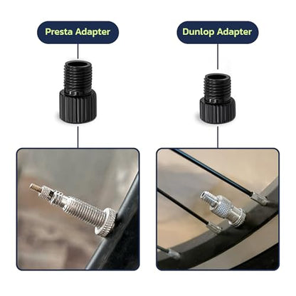 Woowind Presta and Schrader Valve Adapter Ball Needle with USB Cable, Application for Car,Bike,Ball