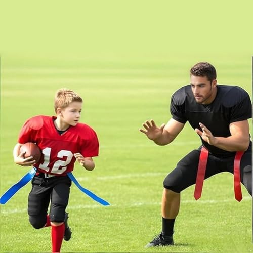 Alvivi ﻿﻿Flag Football Belts Adjustable Flag Football Set with 3 Flags Suitable for Youth Adults and Kids Training Equipment