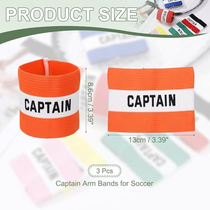 Captain Armband Soccer Captain Arm Bands Elastic Adjustable Leader Armbands Team Sport Rugby Player Band