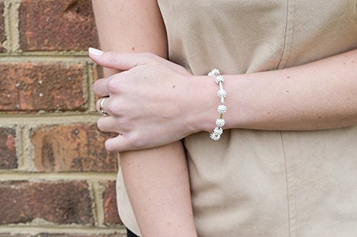 Golf Goddess Stroke/Score Counter Bracelet - color: Silver Golf Ball Bead