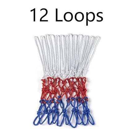 Basketball net 12 Loops Replacement Thicker Ropes Weaved All Weather Bright Coloured Endurable Environment Friendly Polypropylene - color: 1 PCS Colorful