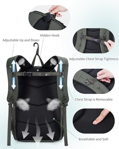 sportsnew Pickleball Bag Large Sports Pickleball Backpack with Shoe Compartment for Men Women, Patent Pending - color: Army Green