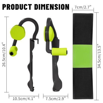 Golf Swing Trainer with Golf Swing Training Aid, Golf Grip Trainer Enhance Grip Strength Precision, Correct Hand Posture, Wrist Trainer Kit with Arm Band for All Golfers