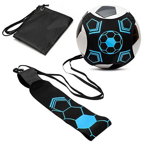 Coolrunner Solo Soccer Kick Trainer, Kick Hands Free Solo Soccer Trainer for Adult Kids, Football/Volleyball/Rugby Trainer Perfect for Football Skill Improvement, Fits Ball Size 3, 4, and 5 ﻿ - color: Blue