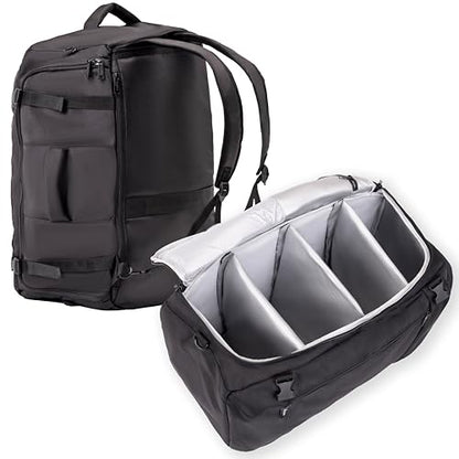 Athletico SneakerBox - Premium Sneaker Travel Duffel Bag/Backpack - For Shoes, Clothes, and Gym (Black)