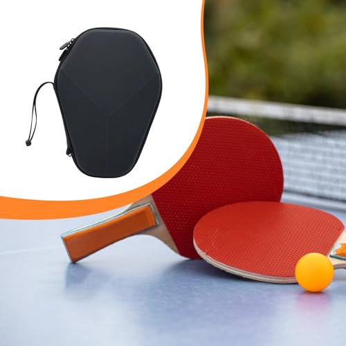 Menolana Table Tennis Racket Cover Portable Thoughtful Gift EVA Storage Bag Paddle Case for Travel Outdoor Indoor Training, black, 28.5cmx20.5cm