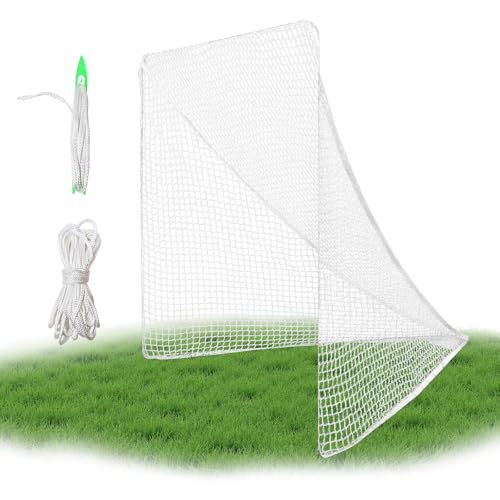 6x6x7’Lacrosse Replace Net,3.5mm/4mm/5mm Heavy Duty Lacrosse Net with 1x Installation Tool and 2x49ft Lacrosse Goal Net Lacing Rope,Multiple Size Lacrosse Nets for Backyard Practice or Competition - size: 5mm