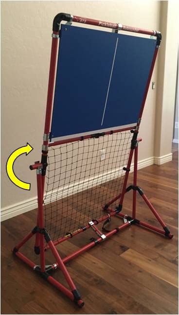 Portable Pickleball Rebounder | 3 Panel Angle Positions | Trainer for Practice Dinks & Drills | Adjustable Panel Angles - color: White Frame and Blue Panel