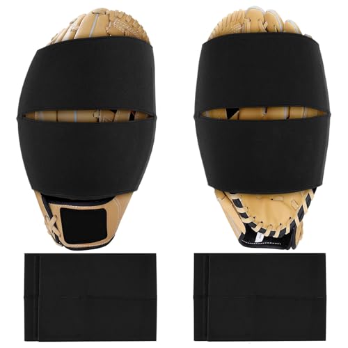 Cosmos 2 Pcs Baseball Glove Wrap Band Softball Glove Strap Elastic Baseball Mitt Glove Shaper for Quick Pocket Formation, Easy to Put On and Take Off, Baseball Glove Accessories Fit All Gloves
