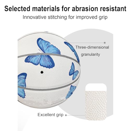 Outdoor Basketball - High Elasticity Indoor Outdoor Basketball, Portable Lightweight Sport Equipment Accessories for Competition Travel Home Beach Court Playground Training Exercise Fun for Kids Teens