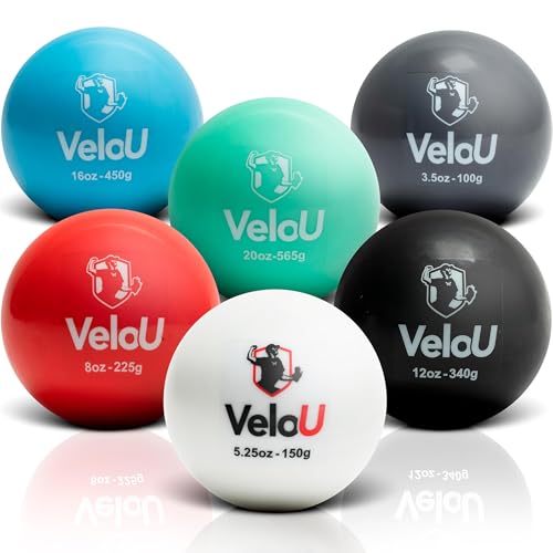 Weighted Baseballs 6 Ball Set: Increase Throwing Velocity & Arm Strength - Withstands 18,000 Throws - Weighted Balls for Pitching & Throwing - Plyo Balls - Ideal Training Tool