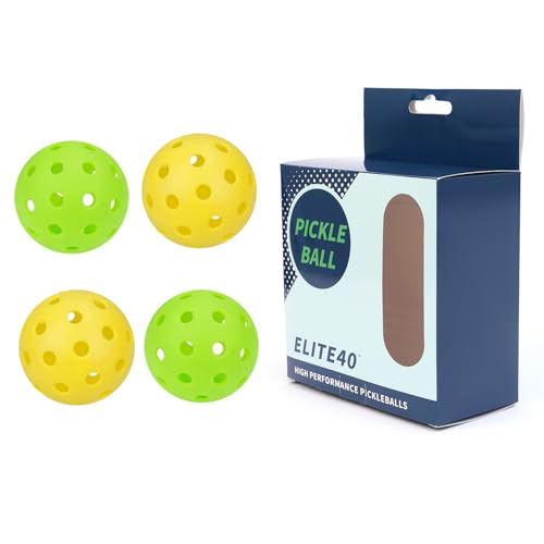 4 Pack Sport 26 Hole Indoor Pickleball Balls,USAPA Approved Pickle Ball for Tournament Playand Every Skill Level