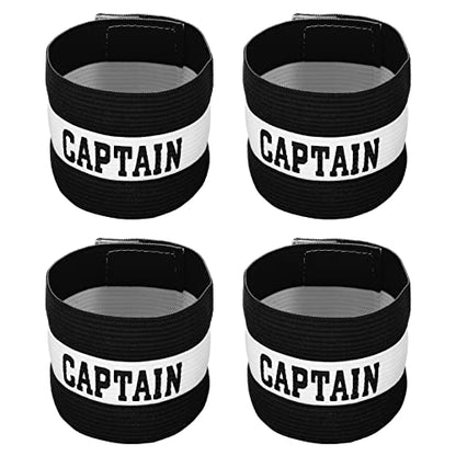 PATIKIL Captain's Armband, Pack Elastic Arm Band for Soccer Team Training - color: Black