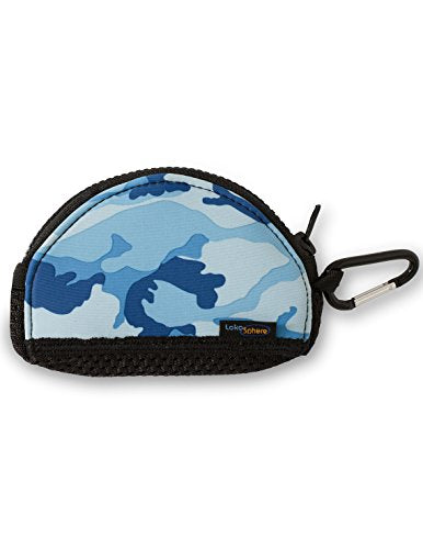 Mouthguard Case with Carabiner Clip - color: Camo Blue