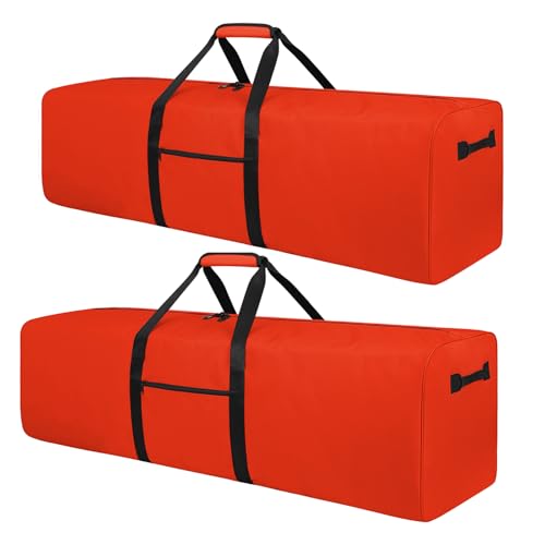 Urbanstand 48 Inch Travel Duffle Bag Extra Large Sport Equipment Duffel Bags with 2-way Lockable Zippers (Orange 2Pack) - color: Orange, size: 48inch 2Pack