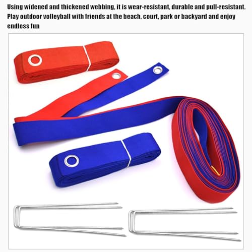 Volleyball Lines for Grass - Portable Boundary Marking Set, Adjustable Court Layout Straps, for Accurate Field Setup | Lightweight Training Accessory, Sun College Outdoor Activities Games Training