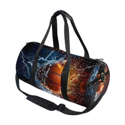 Sports Gym Travel Duffle Bag Basketball Luggage for Men and Women - color: Basketball