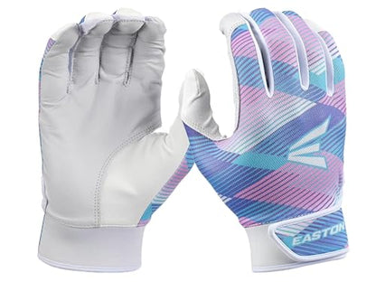 Easton | Moxie Batting Gloves | T-Ball/Baseball/Softball | Multiple Colors - color: White/Pink, style: T-Ball