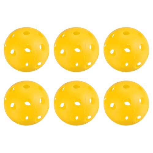 PATIKIL Outdoor Pickleball Balls Holes Pickleball Pickleball Balls, for Amateurs, Indoor and Outdoor Sport, - color: Yellow