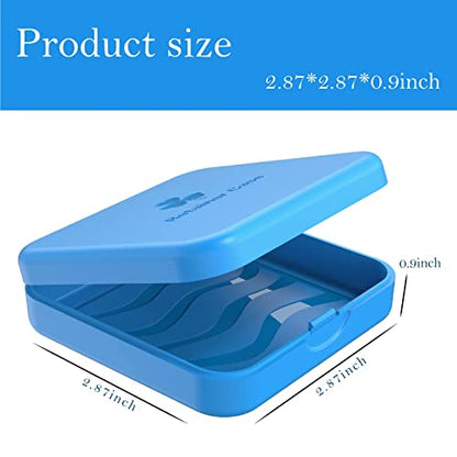 Retainer Case, ARGOMAX Aligner Case, Braces Box, 2 Piece Orthodontic Box (Blue). - color: Blue
