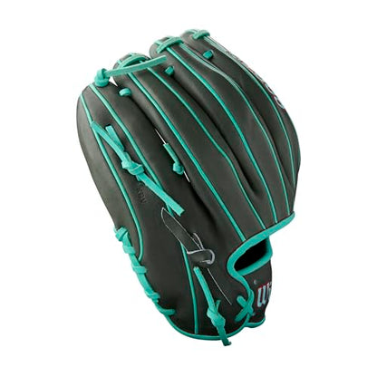 Wilson Summer 2025 A2000® Baseball Gloves - color: Charcoal/Seafoam/Red, size: Infield - 11.75"