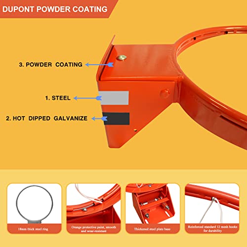 Breakaway Basketball Rim, Heavy Duty Flex Rim Replacement 5/8-In, Standard Goal Reinforced Mounting Bracket Fit Most Size Backboards Indoor and Outdoor - style: 3-springs basketballrim
