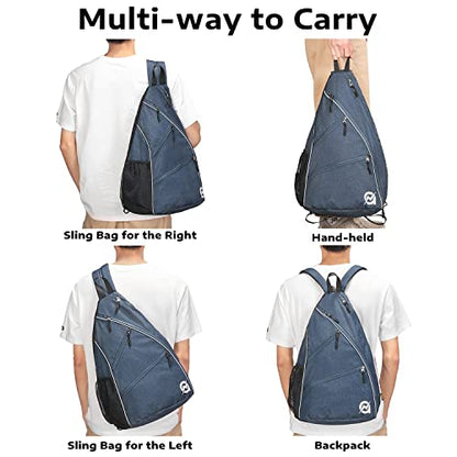 A11N SPORTS Pickleball Bag, Reversible Crossbody Sling Bag/Backpack for Women Men - color: Navy